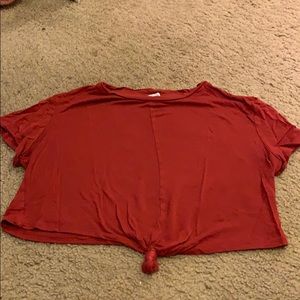 Orange crop top
